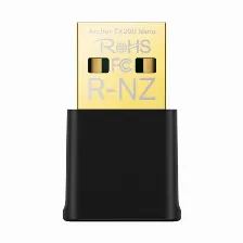 Tarjeta De Red Inalambrica Tp-link Archer Archer Tx20u Nano Usb, Wi-fi 6, 1.800mbit/s, Doble Banda, Negro